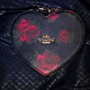 Coach Heart Shaped Rose Wristlet Limited Edition